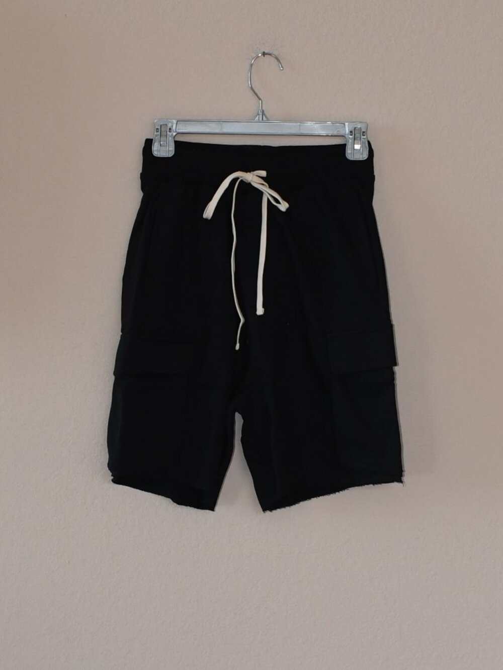 mnml Men's Black Two Tone Cargo Shorts Size S $78
